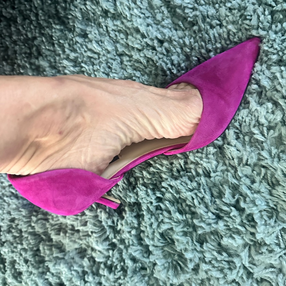 Nine West Pink Heels Suede Elegance - Picture 7 of 8